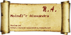 Molnár Alexandra névjegykártya