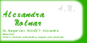 alexandra molnar business card